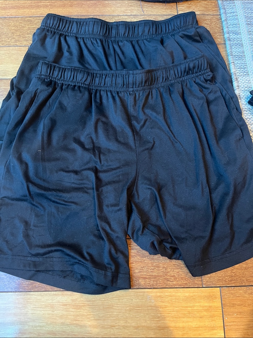 Two pair! L (10-12) Plus Old Navy Black Elastic Waist Kids Shorts